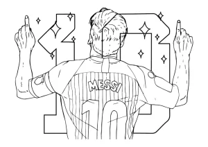 Desenho do Messi para colorir 2
