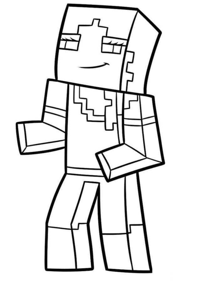 Desenho de minecraft para colorir - minecraft