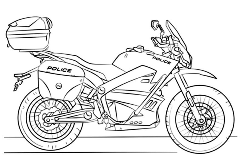 Desenho de motos para colorir - motos