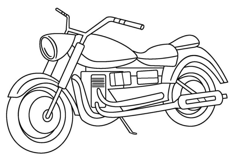 Desenho de motos para colorir - motos
