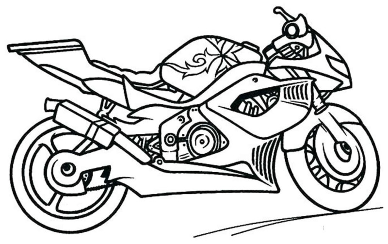 Desenho de motos para colorir - motos