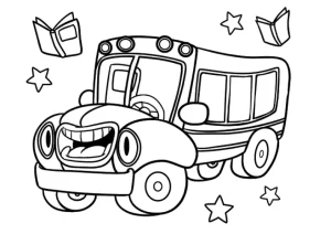 Desenho de autocarro para colorir 5