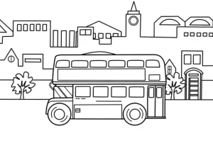 Desenho de autocarro para colorir 8