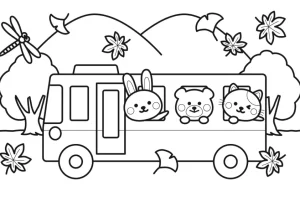 Desenho de autocarro para colorir 7