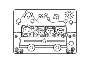 Desenho de autocarro para colorir 1