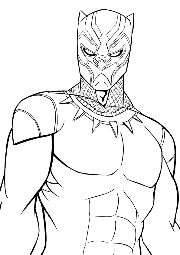 Desenho de pantera negra para colorir - pantera negra Desenho de pantera negra - pantera negra para colorir e imprimir grátis. Atividade infantil