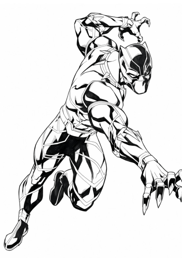 Desenho de pantera negra para colorir - pantera negra Desenho de pantera negra - pantera negra para colorir e imprimir grátis. Atividade infantil