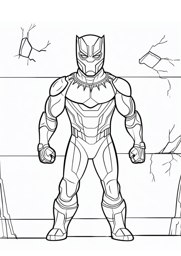Desenho de pantera negra para colorir - pantera negra Desenho de pantera negra - pantera negra para colorir e imprimir grátis. Atividade infantil