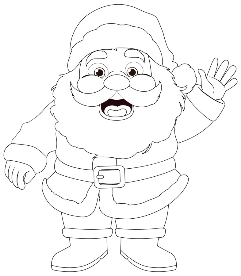 Desenho de papai noel para colorir - papai noel Desenho de papai noel - papai noel para colorir e imprimir grátis. Atividade infantil