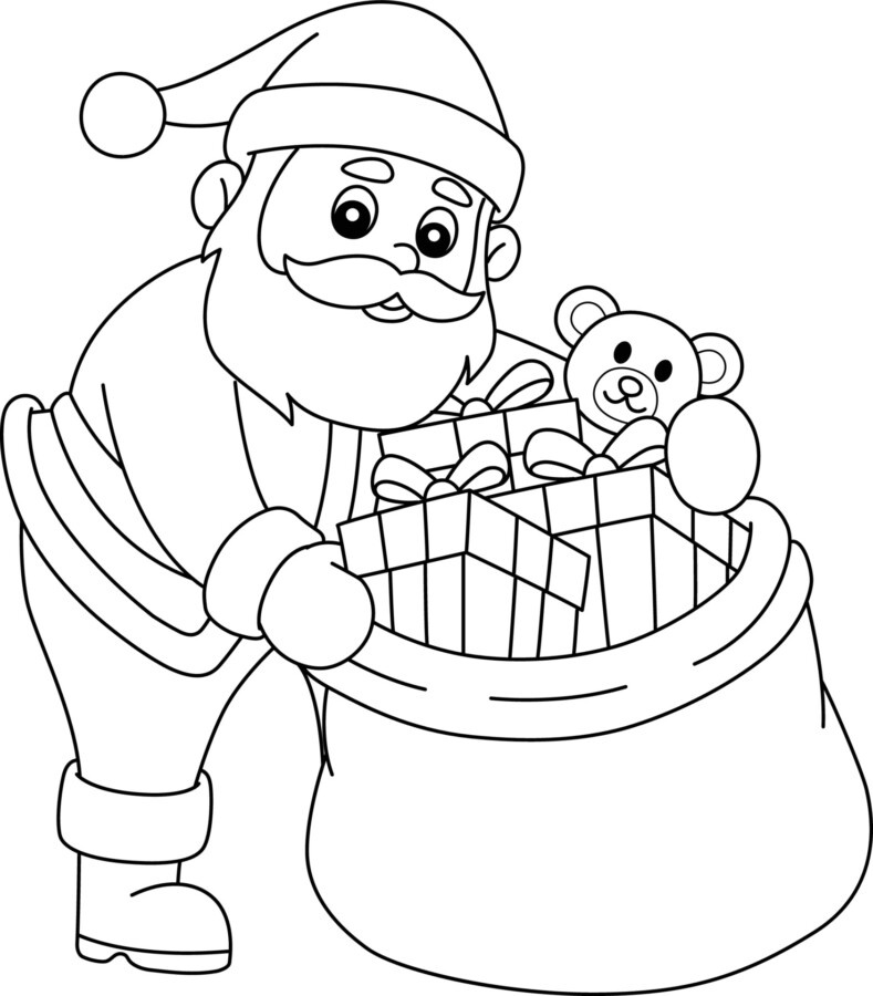 Desenho de papai noel para colorir - papai noel Desenho de papai noel - papai noel para colorir e imprimir grátis. Atividade infantil