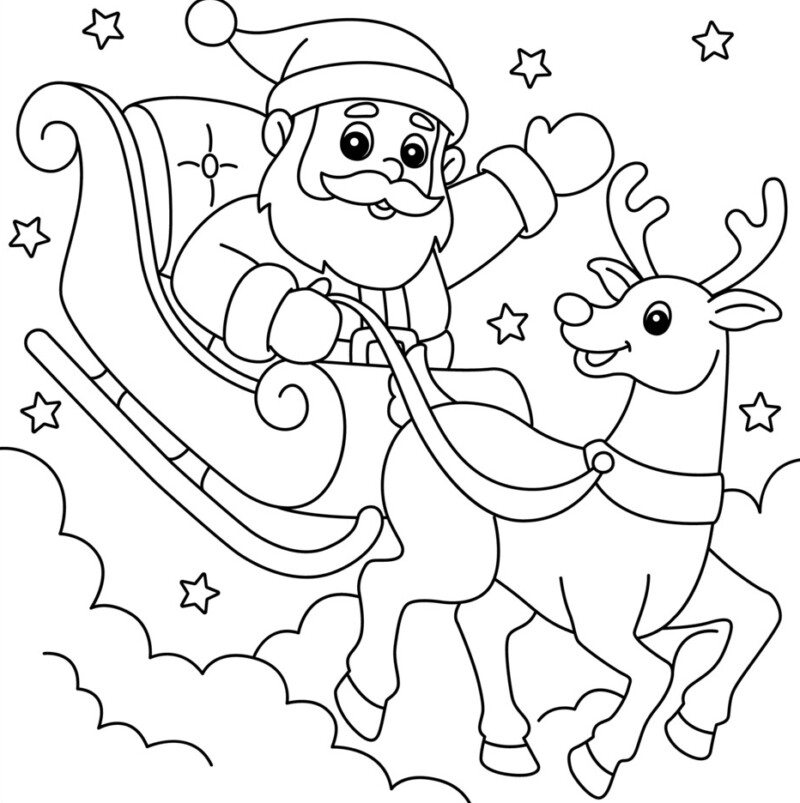 Desenho de papai noel para colorir - papai noel Desenho de papai noel - papai noel para colorir e imprimir grátis. Atividade infantil