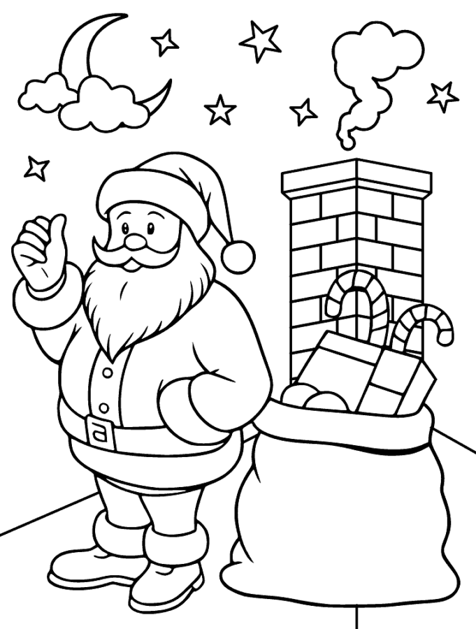 Desenho de papai noel para colorir - papai noel Desenho de papai noel - papai noel para colorir e imprimir grátis. Atividade infantil