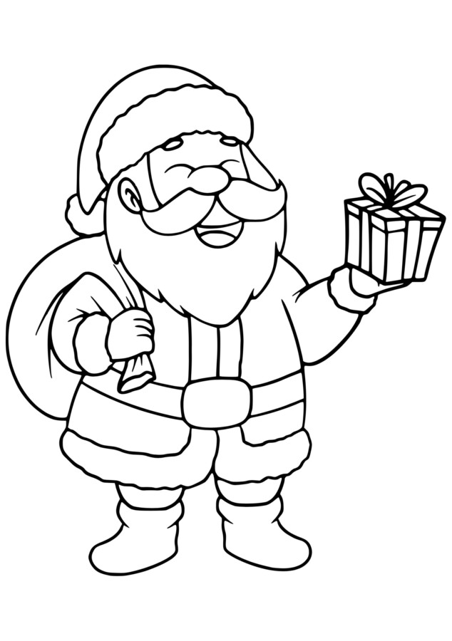 Desenho de papai noel para colorir - papai noel Desenho de papai noel - papai noel para colorir e imprimir grátis. Atividade infantil