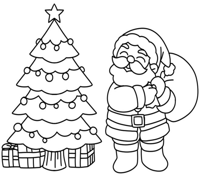 Desenho de papai noel para colorir - papai noel Desenho de papai noel - papai noel para colorir e imprimir grátis. Atividade infantil