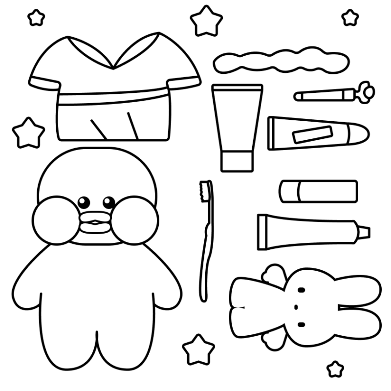 Desenho de paper duck para colorir - paper duck