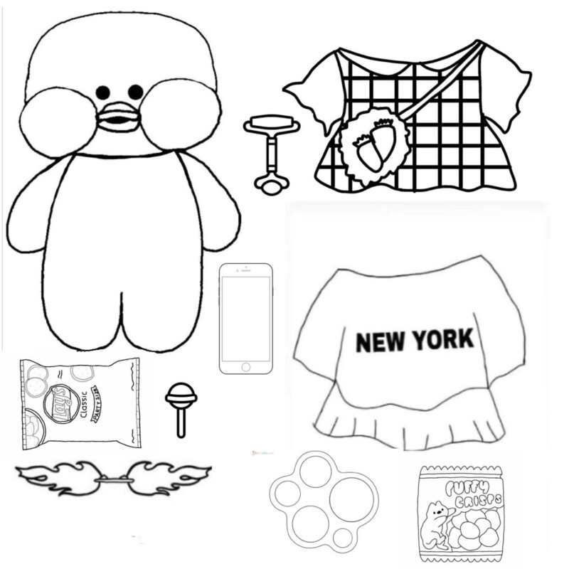 Desenho de paper duck para colorir - paper duck