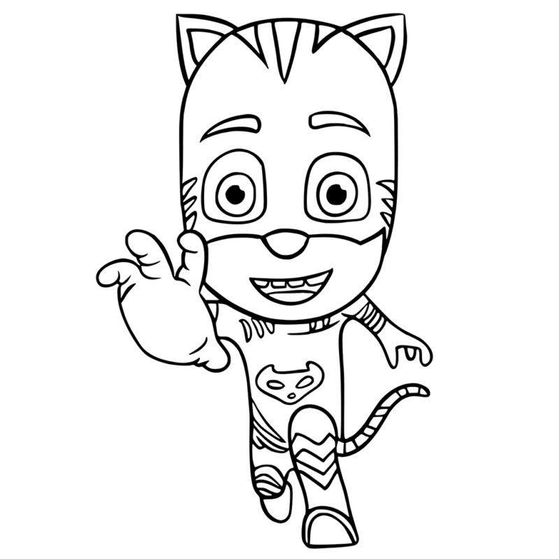 Desenho de pj masks para colorir - pj masks
