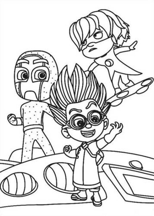 Desenho de pj masks para colorir - pj masks
