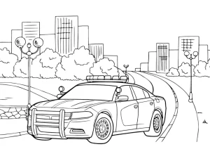 Desenho de polícia para colorir 5