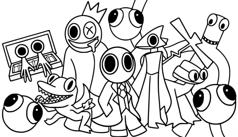 Desenho de rainbow friends para colorir - rainbow friends Desenho de rainbow friends - rainbow friends para colorir e imprimir grátis. Atividade infantil