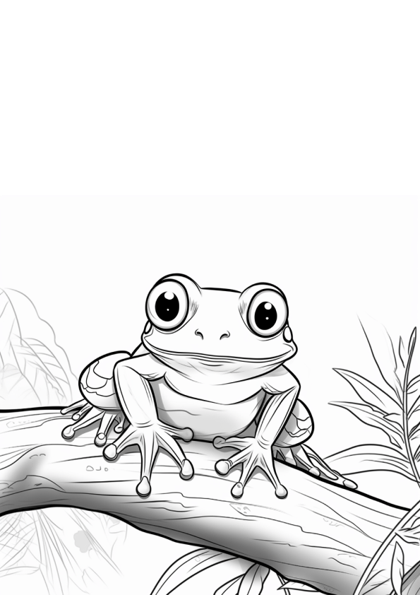 Desenho de sapo para colorir - sapo