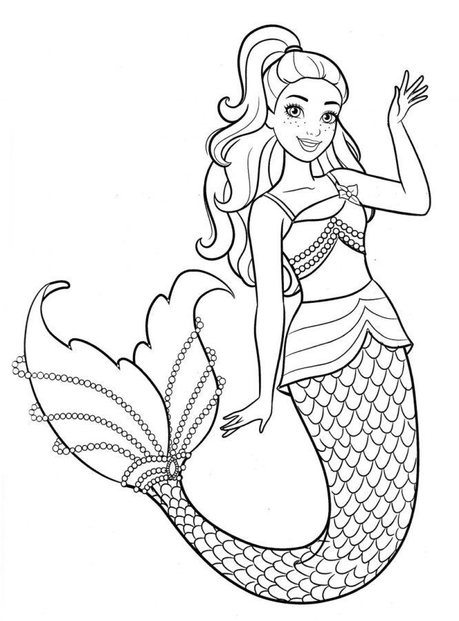 Desenho de sereia para colorir - sereia