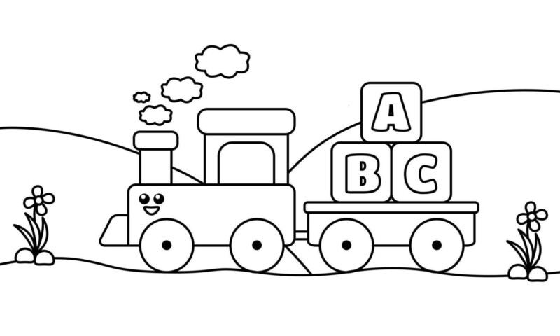 Desenho de trem para colorir - trem