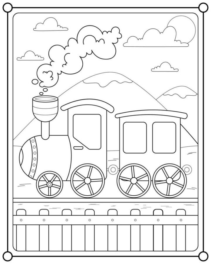 Desenho de trem para colorir - trem