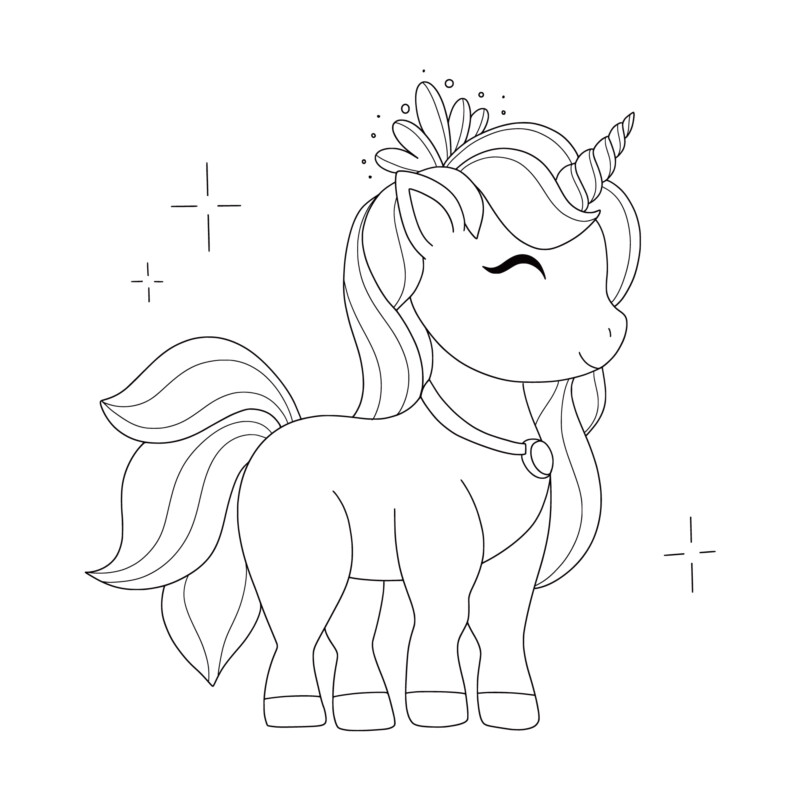 Desenho de unic贸rnio para colorir - unic贸rnio Desenho de unic贸rnio - unic贸rnio para colorir e imprimir gr谩tis. Atividade infantil