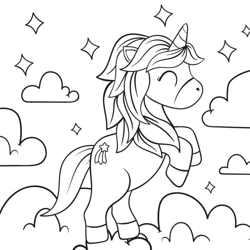 Desenho de unic贸rnio para colorir - unic贸rnio Desenho de unic贸rnio - unic贸rnio para colorir e imprimir gr谩tis. Atividade infantil