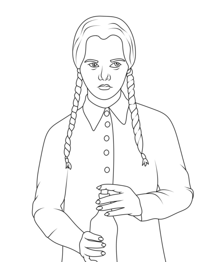 Desenho de wandinha para colorir - wandinha