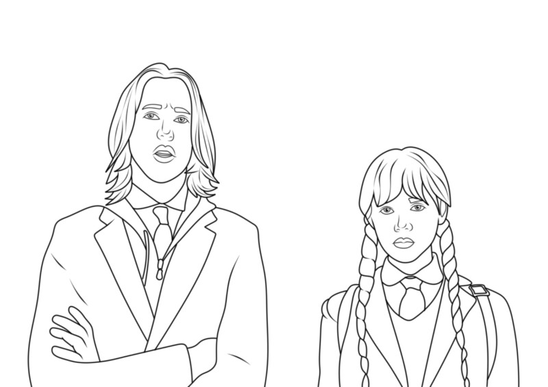 Desenho de wandinha para colorir - wandinha