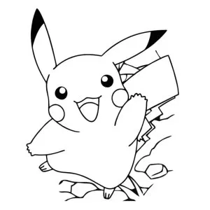 Desenho do Pikachu para colorir 17