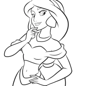 Desenho das Princesas Disney para colorir 42