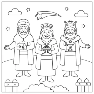 Desenho do presépio para colorir 46