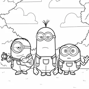 Desenho dos Minions para colorir 24