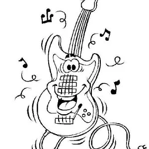Desenho de música para colorir 7