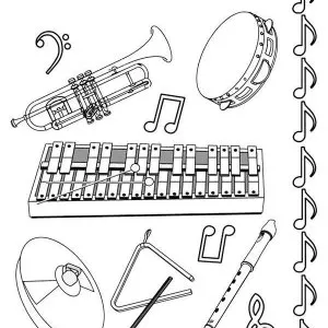 Desenho de música para colorir 8
