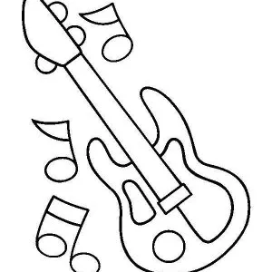Desenho de música para colorir 10