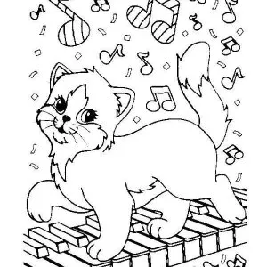 Desenho de música para colorir 14