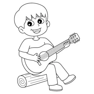 Desenho de música para colorir 17
