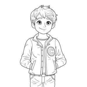 Desenho de menino para colorir 7