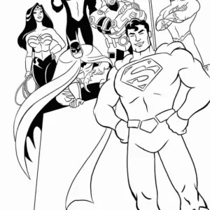 Desenho da Liga da Justiça para colorir 3
