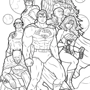 Desenho da Liga da Justiça para colorir 4