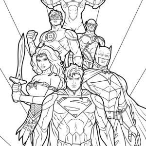 Desenho da Liga da Justiça para colorir 5