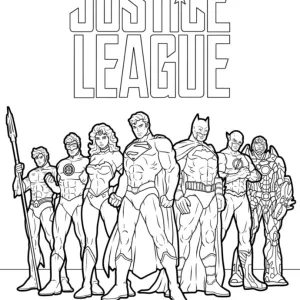Desenho da Liga da Justiça para colorir 7