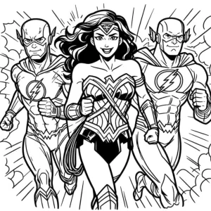 Desenho da Liga da Justiça para colorir 8