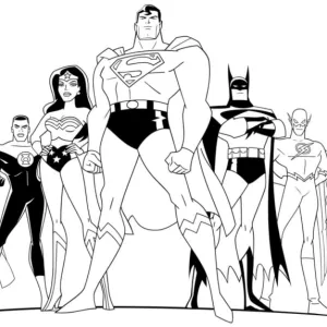 Desenho da Liga da Justiça para colorir 9