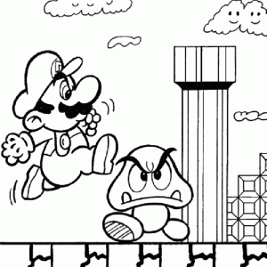 Desenho do Mario Bros para colorir 10