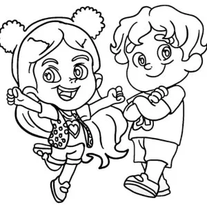 Maria Clara e JP para pintar